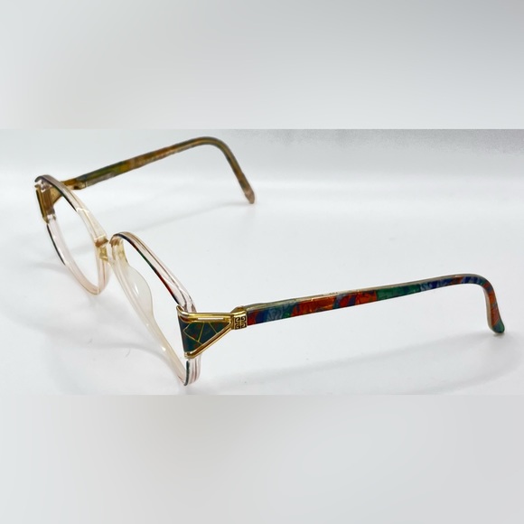 Vintage Givenchy 403 Multi-color Translucent Oval Sunglasses Frames Only - Picture 2 of 8